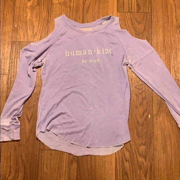 * Sweatshirt Human kind cold shoulder - Picture 1 of 5